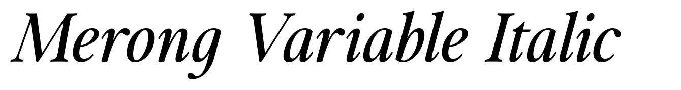 Merong Variable Italic